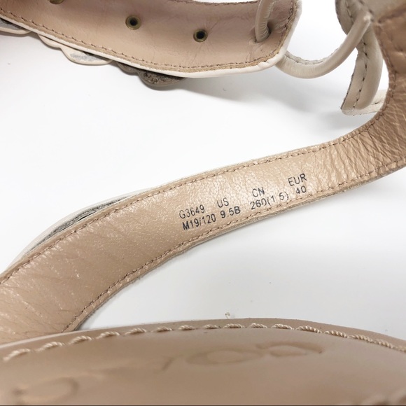 Coach Floral Embellished Ankle Strap Heels – Size 9.5B – Ivory/Nude - Picture 8 of 12